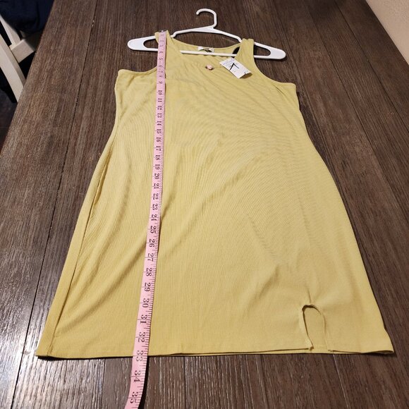 Urban social Ribbed Mini Dress NWT Green XL - Picture 2 of 9